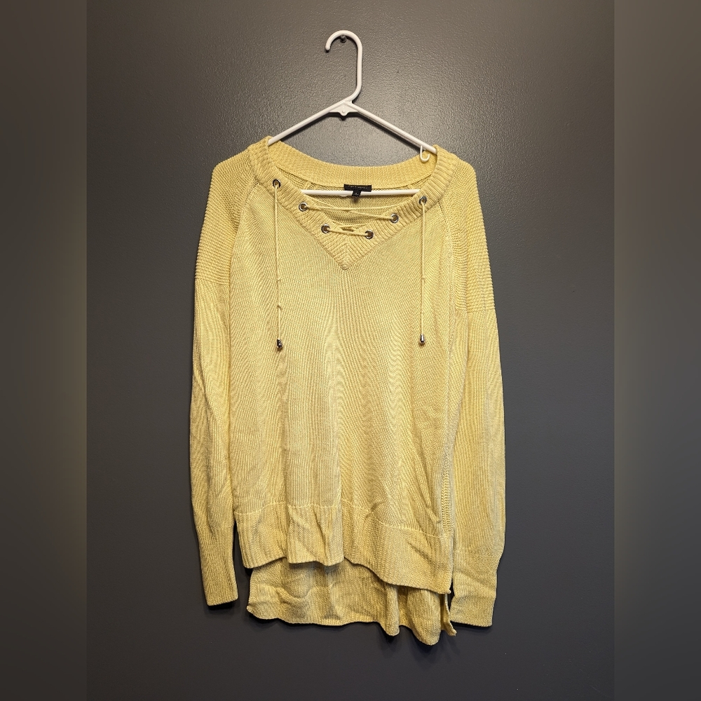 Yellow knit sweater